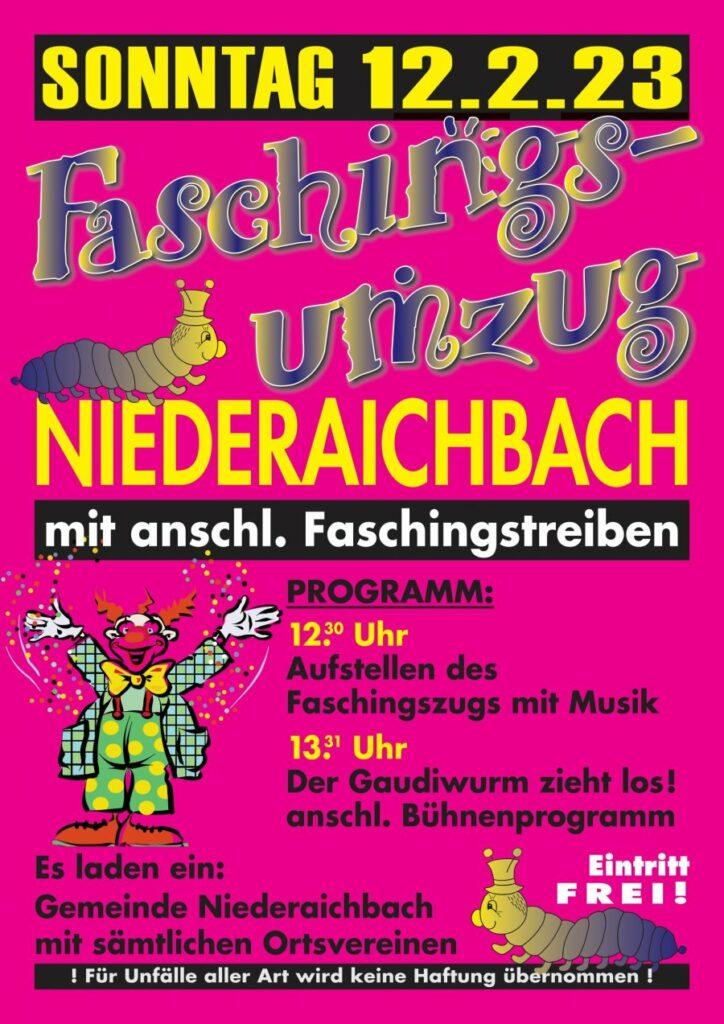 Faschingsumzug Plakat 2023