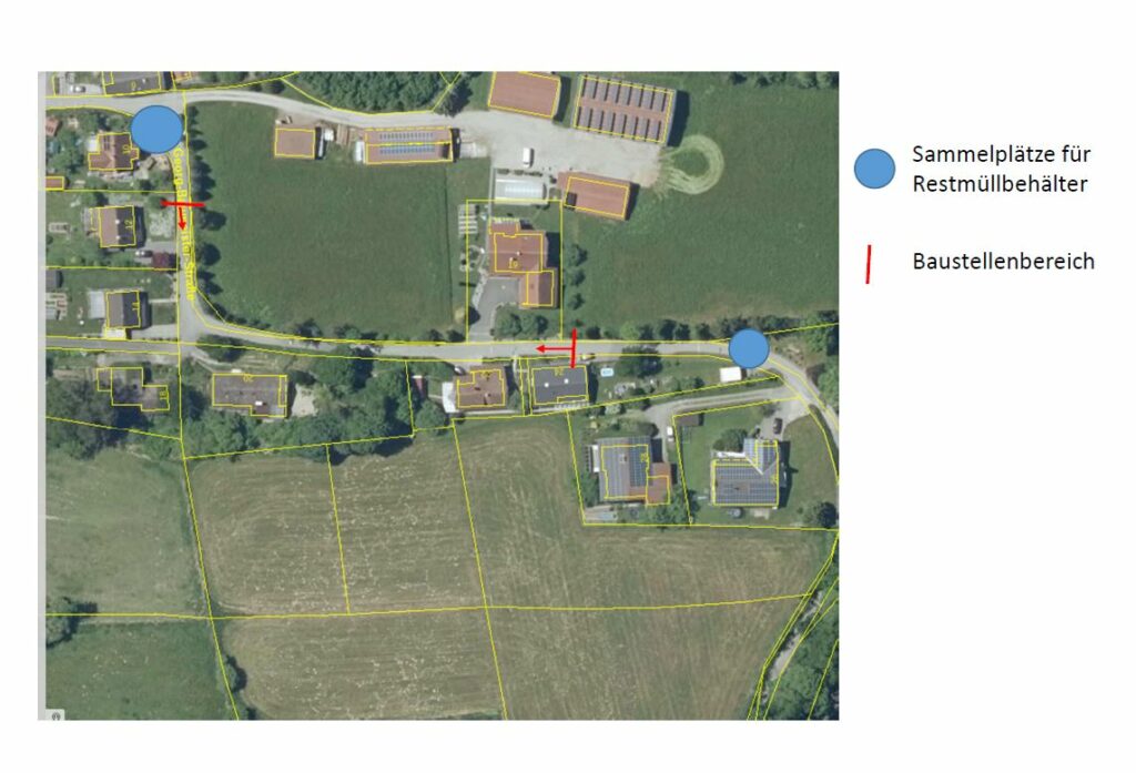 Müllabfuhr Georg-Baumeister-Straße im Baustellenbereich 1 Lageplan Müllabfuhr Georg-Baumeister-Straße